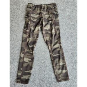 Athleta Green Camo Contender 7/8 Tight Leggings Zip Pockets Workout Size S‎
